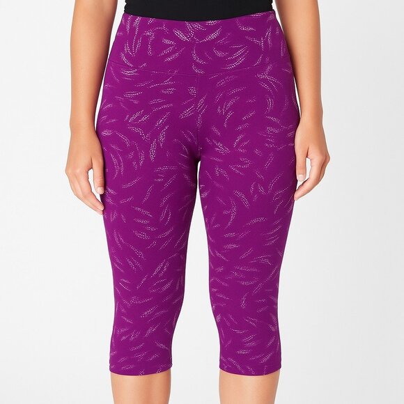 Women's Purple Capri Yoga Jogger Pants Size M - Picture 1 of 5